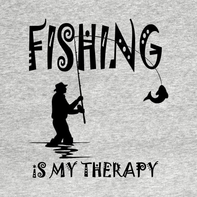 Fishing is My Therapy t-shirt by Seven Spirit